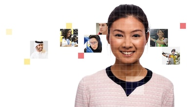 woman smiling