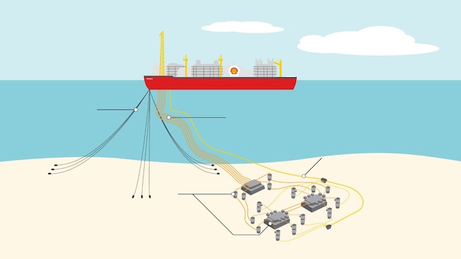 The technical components of Prelude’s subsea infrastructure.