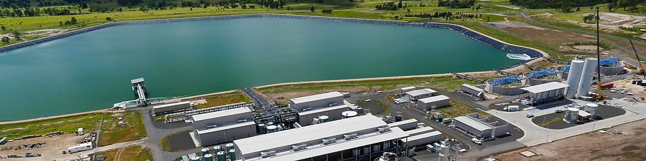 QGC's Northern Water Treatment Plant at Woleebee Creek, west of Wandoan in the Western Downs, Queensland
