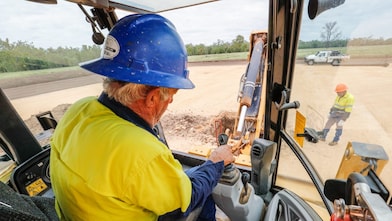 Western Auger Drilling at work for QGC in the Western Downs