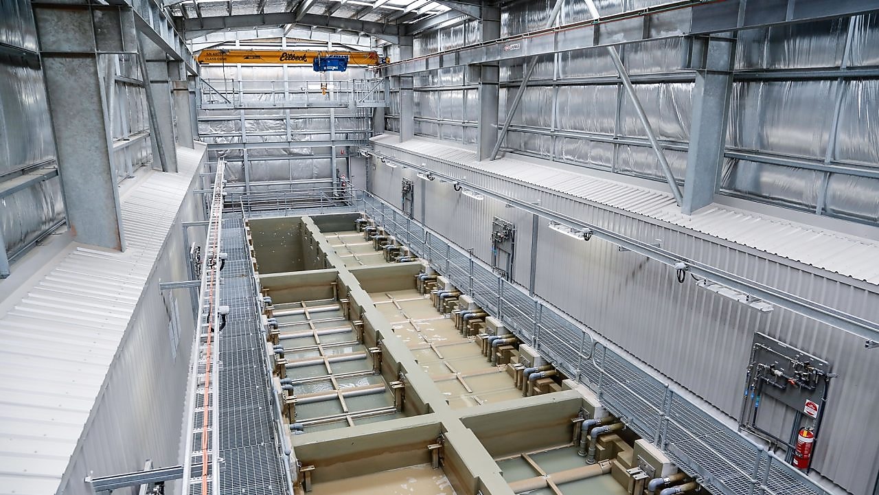 QGC's Northern Water Treatment Plant at Woleebee Creek, west of Wandoan in the Western Downs, Queensland