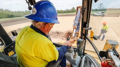 Western Auger Drilling at work for QGC in the Western Downs