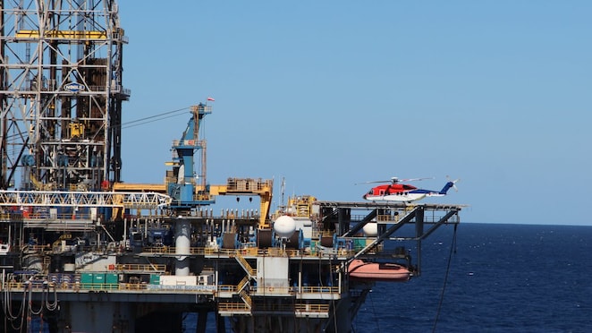 Oil ship in the Ocean