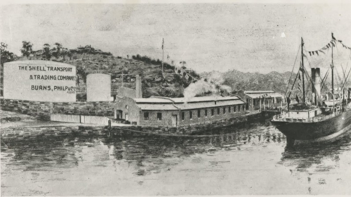 Artist’s impression of the SS Turbo at the opening of the Gore Bay installation, 1901.