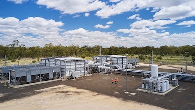 A Shell QGC gas processing facility in Queensland.