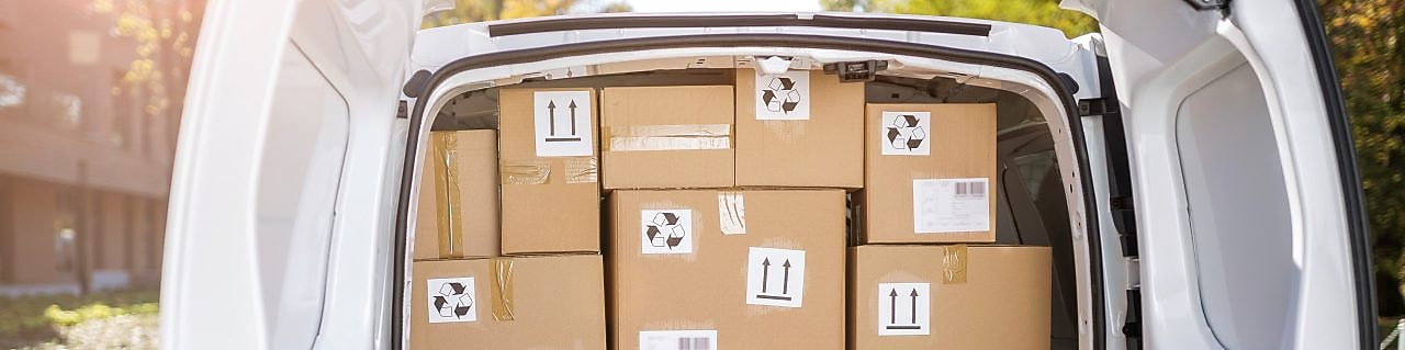 Van full of boxes