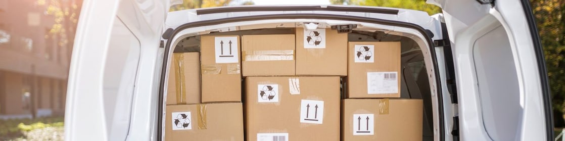 Van full of boxes