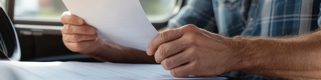 man holding piece of paper