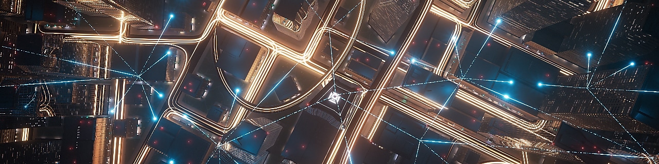 3D rendering of cars. Top view.