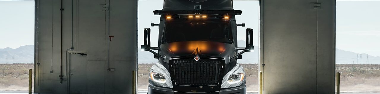 Screen out the window of driverless truck