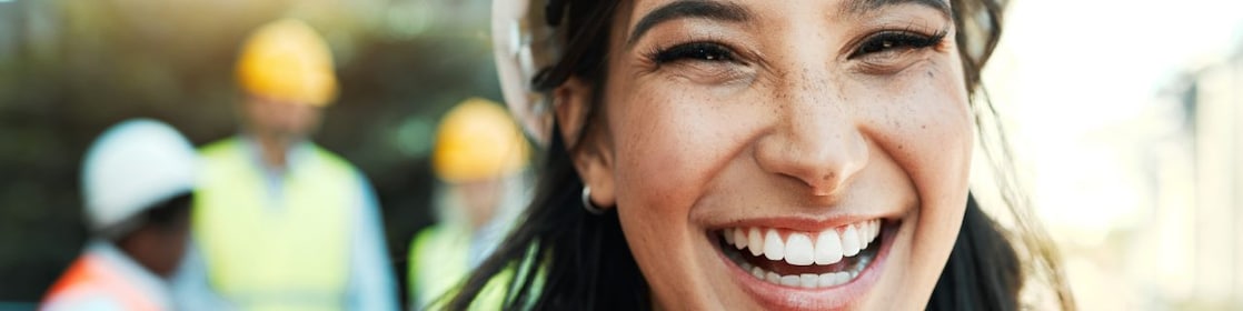 Happy woman employee