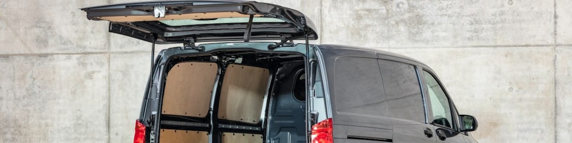 Van with its boot open