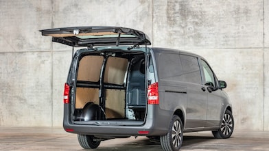 Van with its boot open