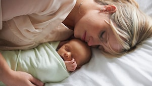 Mum and baby sleeping