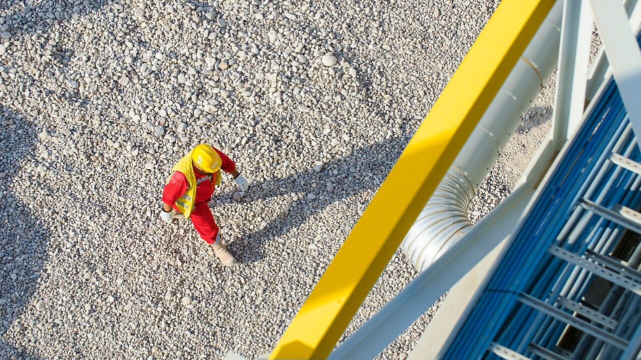 Shell engineer in a refinery