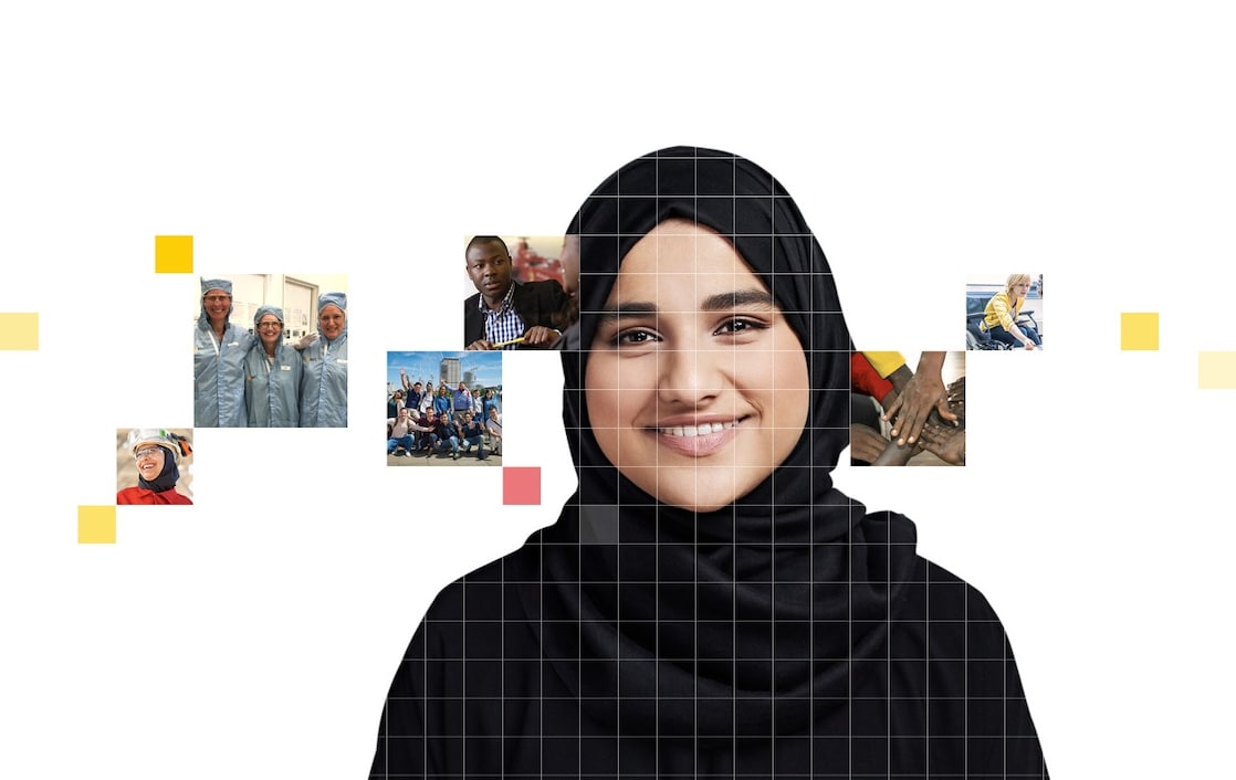 woman in burkha smiling