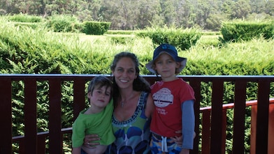 Kylie together with her children