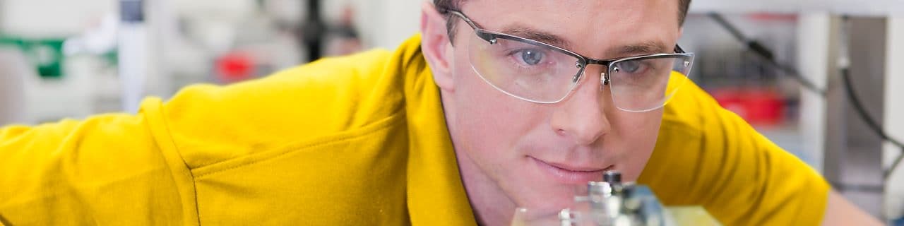 Collection of images showing employees and graduates at work