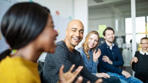 work colleagues in a meeting