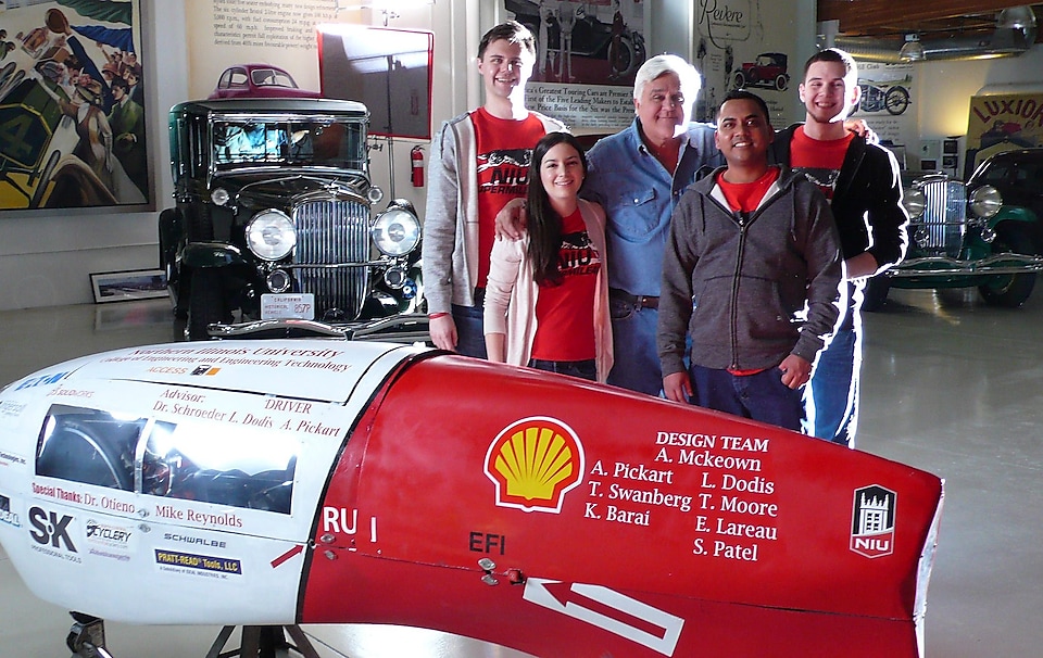 A team from the Shell Eco-marathon make their final adjustments.