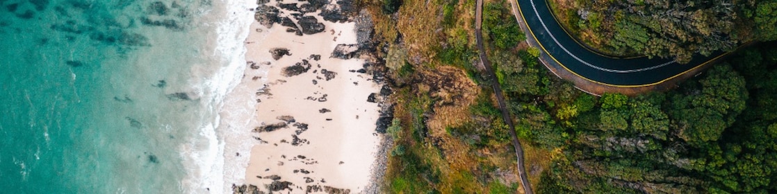 View of road and beach