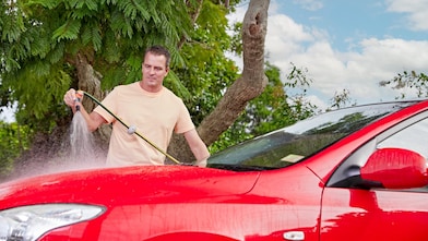Clean a car