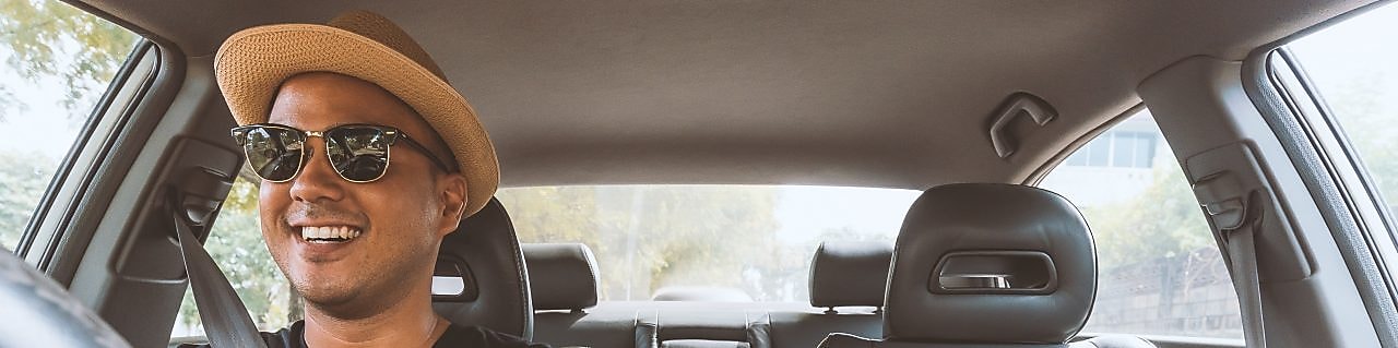 Man sitting driver’s seat