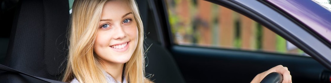 Woman in car