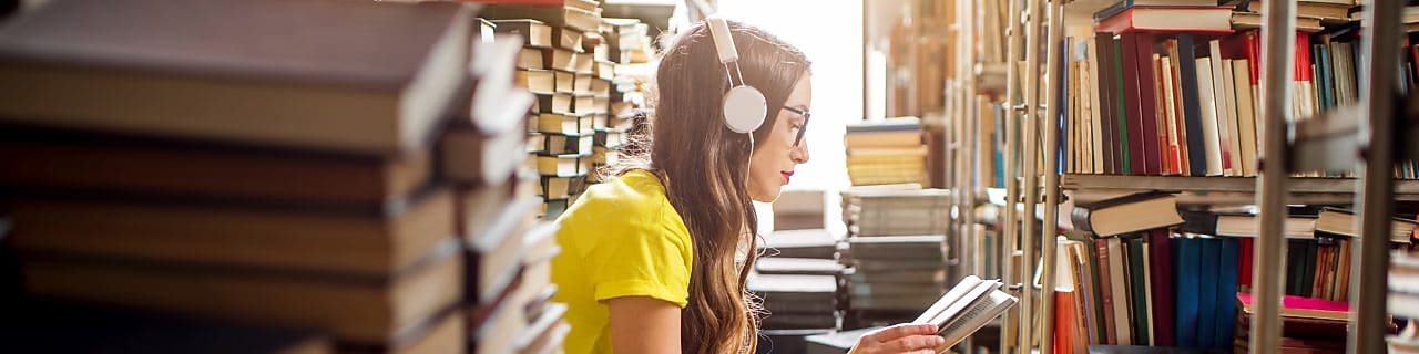Woman reading a book
