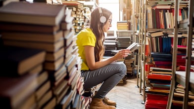 Woman reading a book