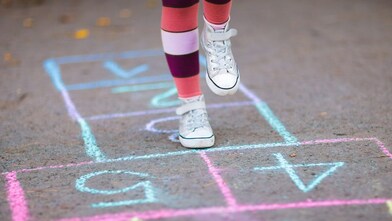 A kid playing