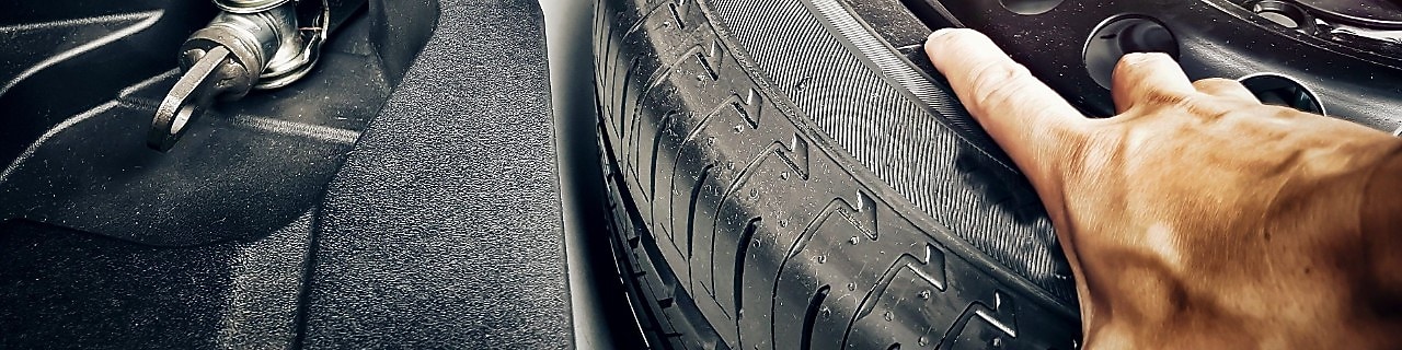 Close up of spare tyre
