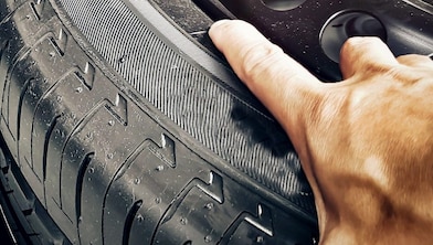 Close up of spare tyre