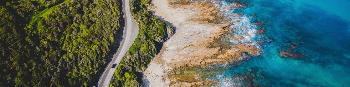 Car driving along the Great Ocean Road