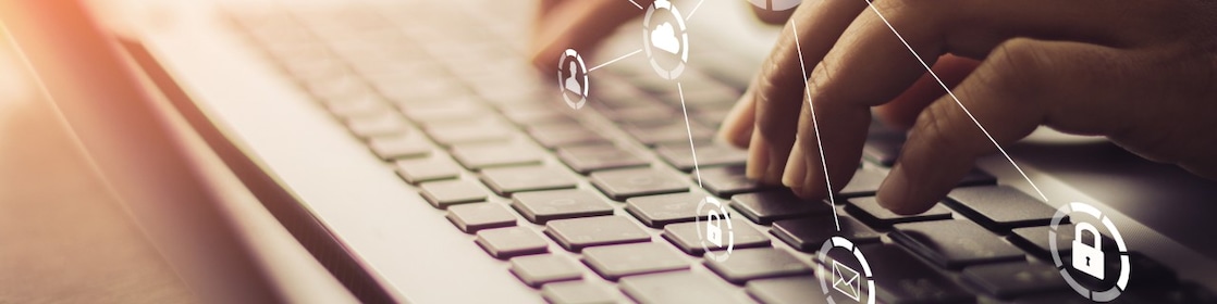 Man working on laptop