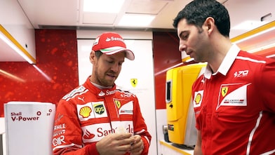 Sebastian Vettel and Guy Lovett