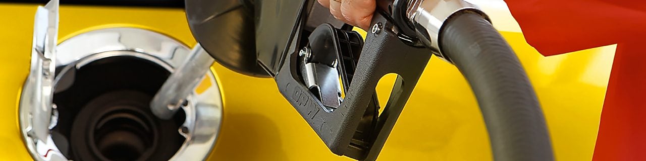 Person filling up at a fuel station