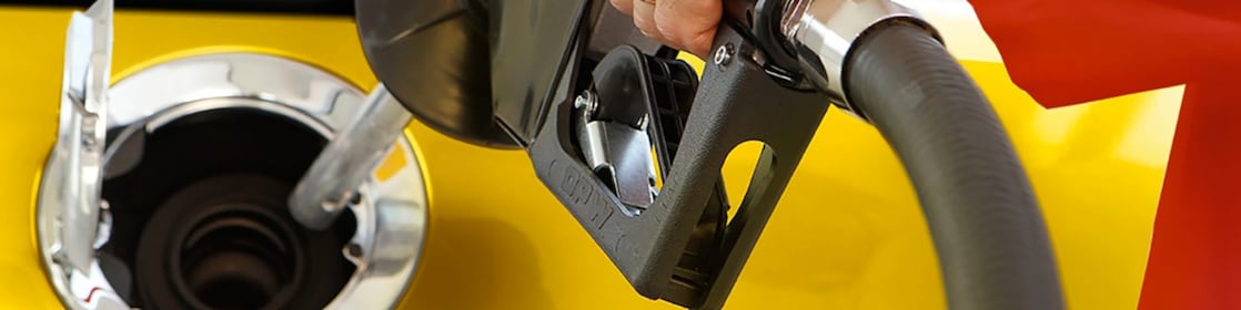Person filling up at a fuel station