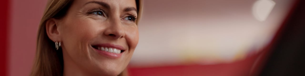 Close up of a smiling lady