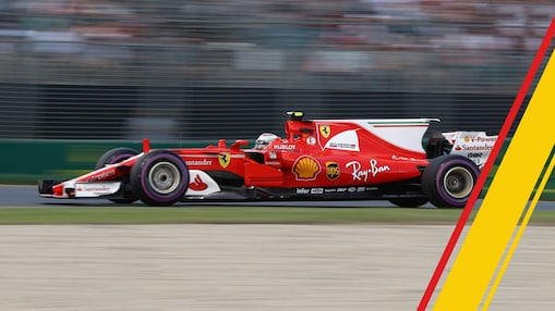 Sebastian Vettel Ferrari on a racetrack