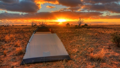 Tent in the outback 