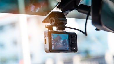 Dash cam on a car