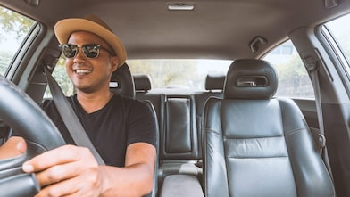 Man sitting driver’s seat