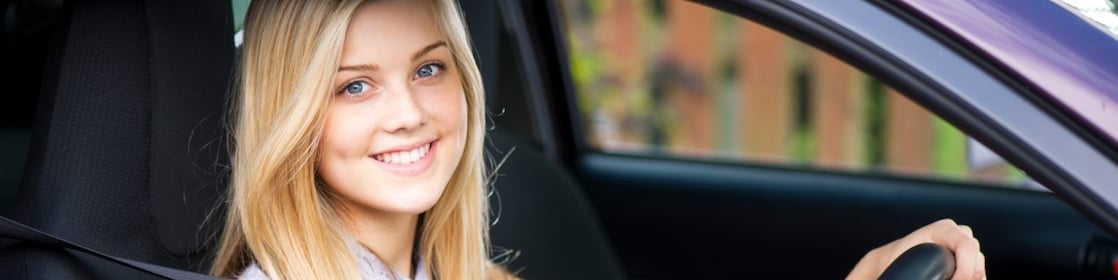 Woman in car
