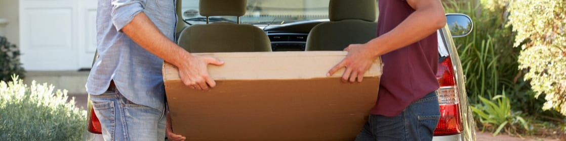 Vehicle safely loaded with materials for a spring DIY project