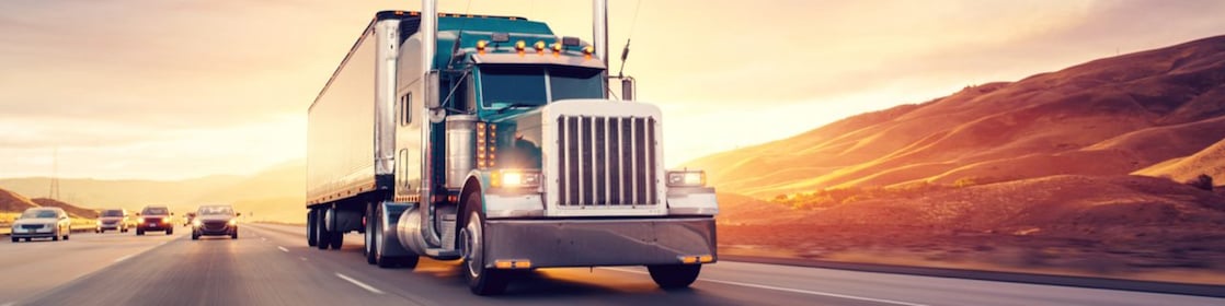 Truck on road