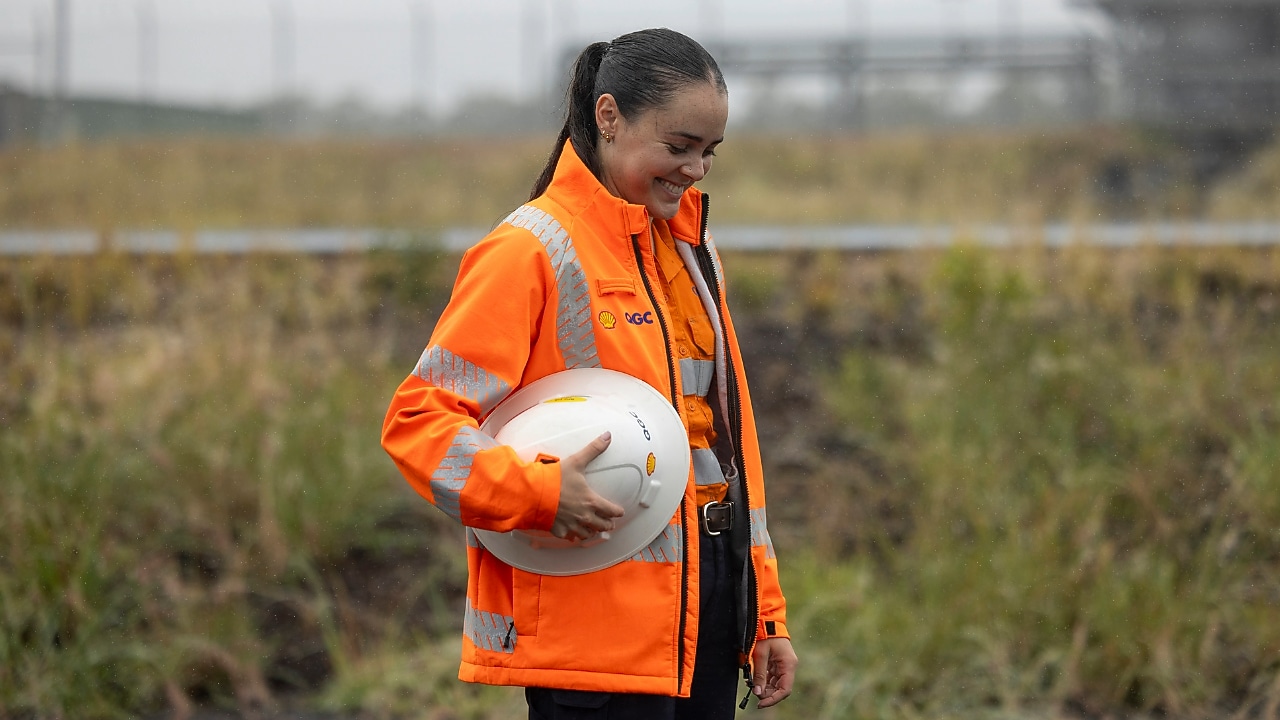 Olivia Mutch at worksite in Chinchilla