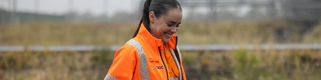 Olivia Mutch at worksite in Chinchilla