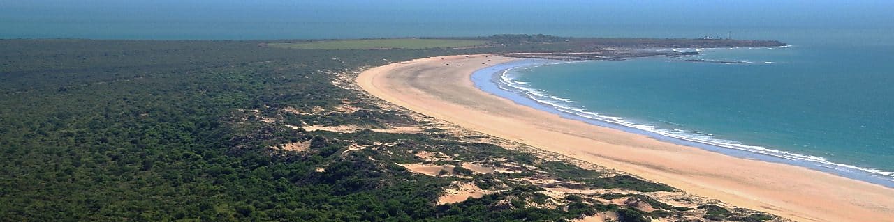 Coastline on the blue sea shore